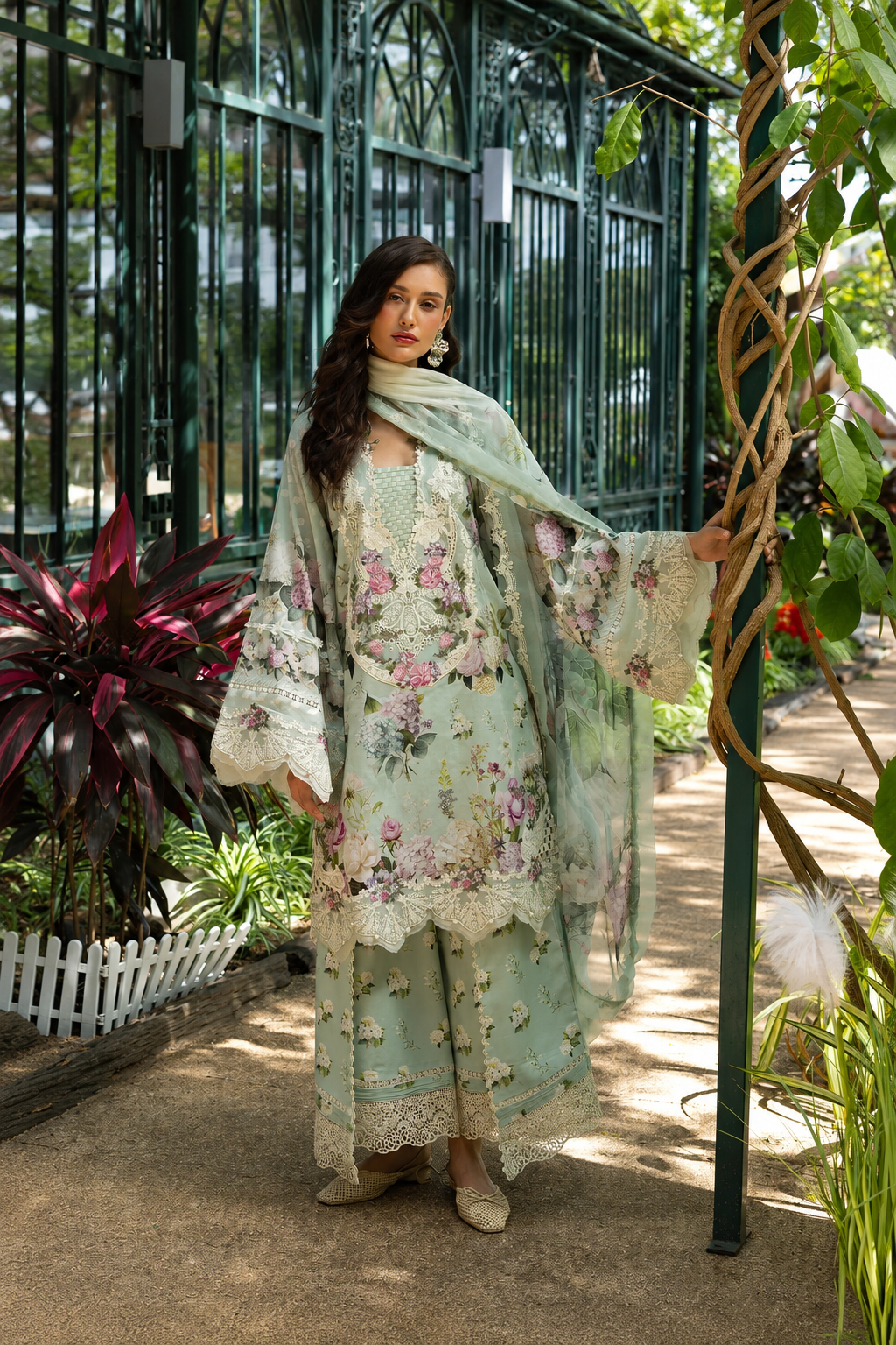 Aiza – Elaaf Inspired Mint Lawn Suit