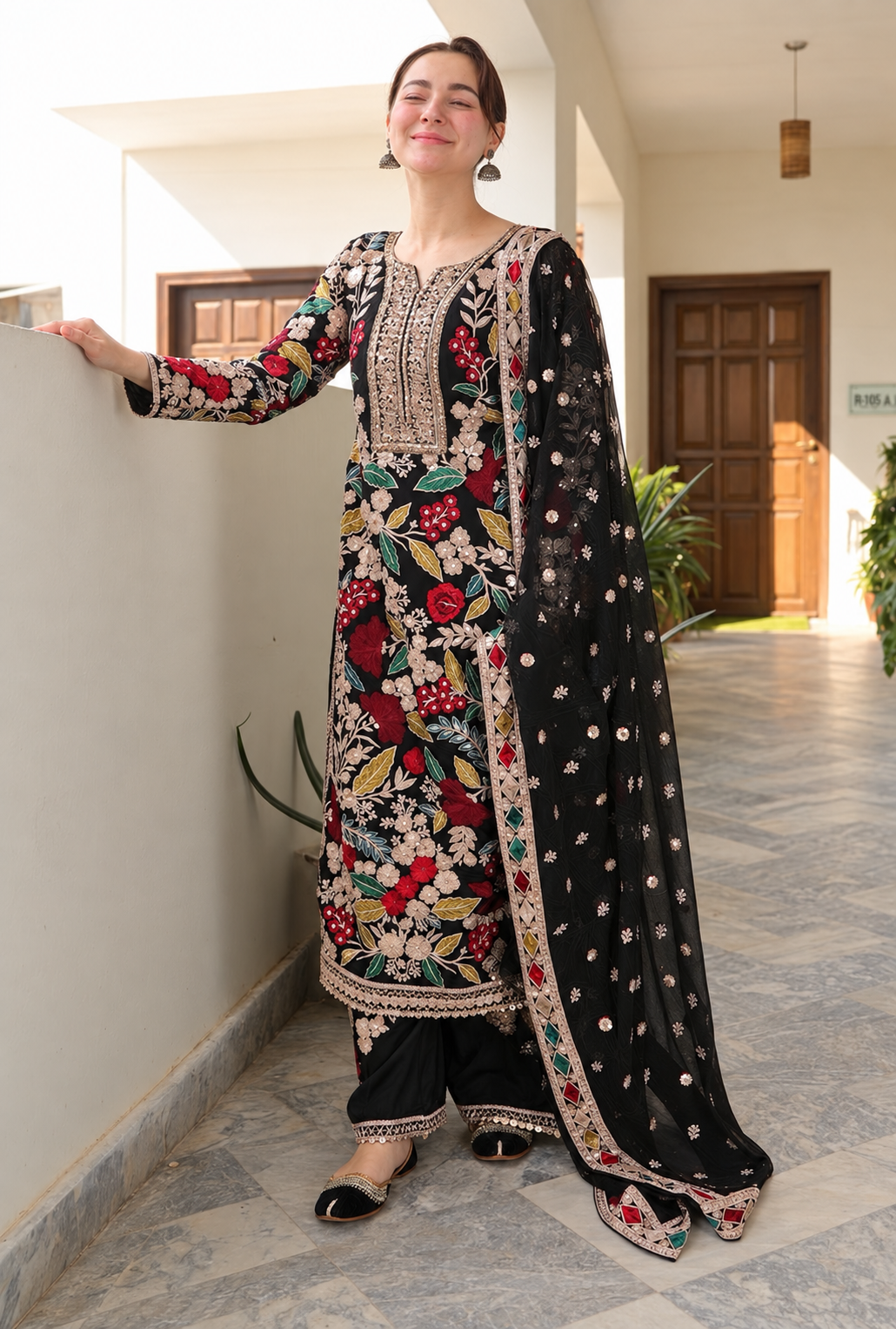 Urooj – Rang Rasiya Inspired Sequin Chiffon Suit