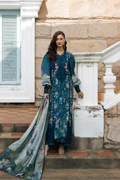 Anabia – Elaaf Inspired Teal Lawn Suit