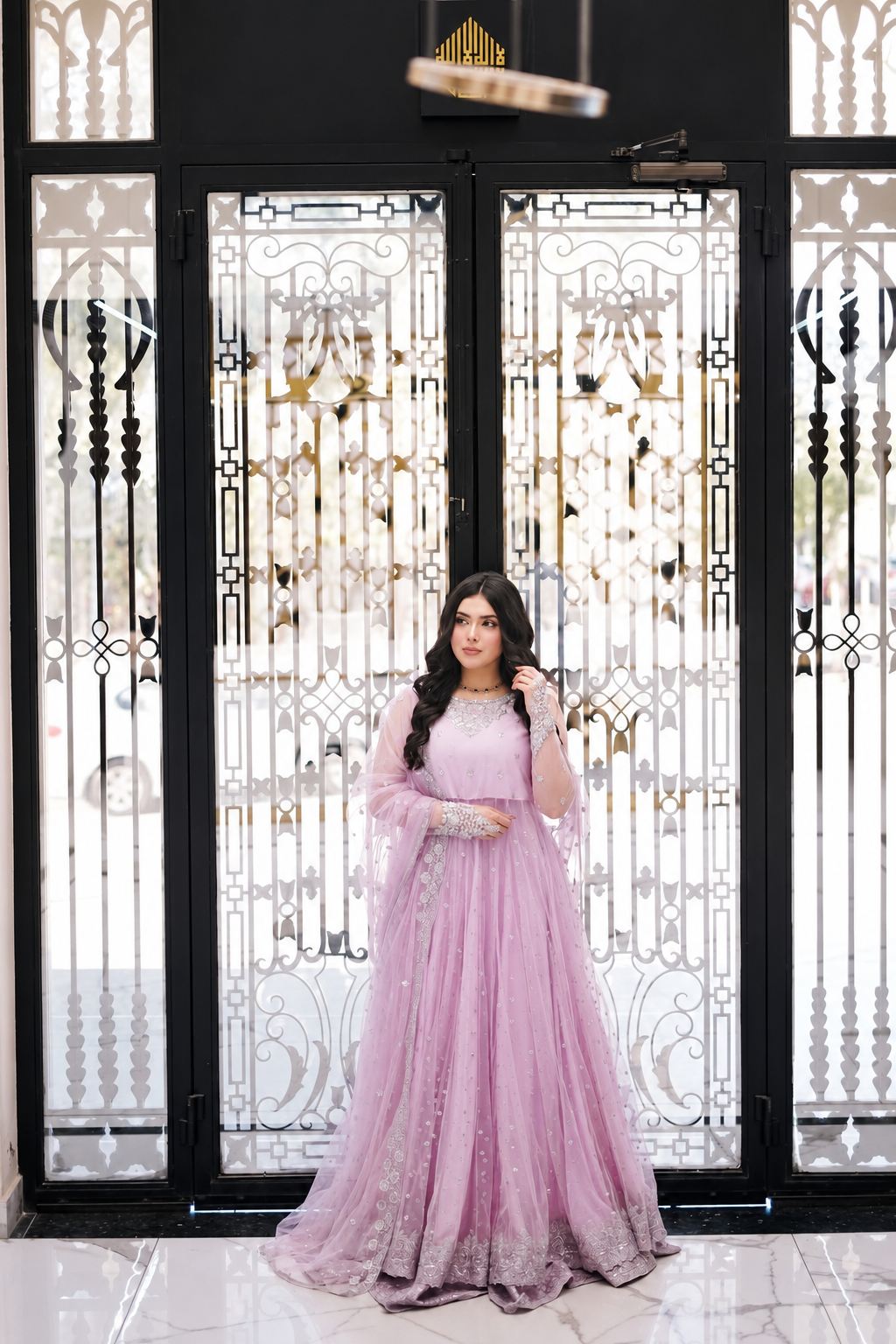 Sumbul – Misl Inspired Lavender Net Pishwas