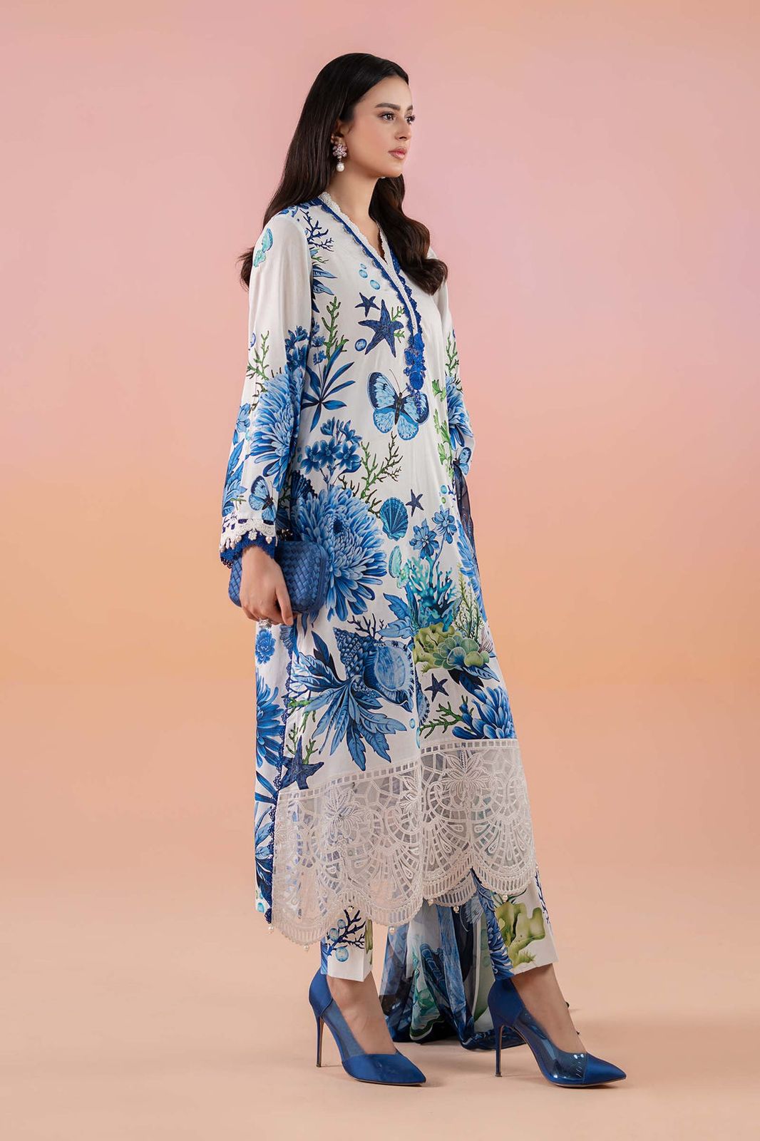 Lawn 3 piece unstitched printed suit - Kapra Collection