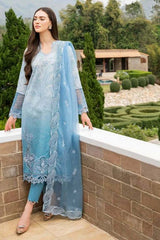 Mushq Blue Digital Printed Lawn Collection Replica - Kapra Collection