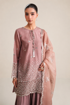Roshaneh – Thread & Sequin Embroidered Cotton Silk 3 Piece Suit | Unstitched