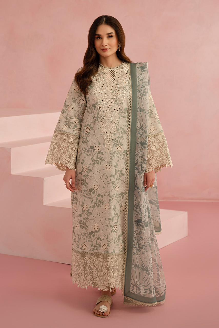 Afrozeh floral charm lawn Embroidered Dress