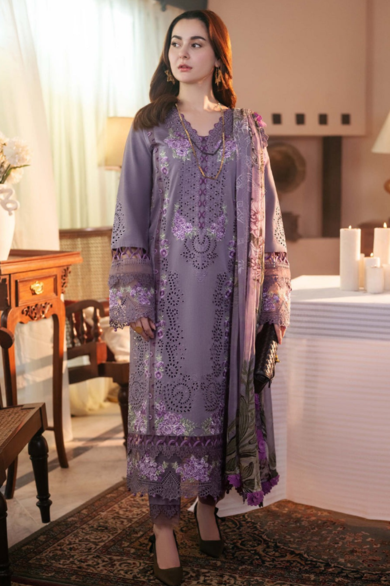 03-Piece Seq Embroidered Chikankari Lawn Dress - Kapra Collection