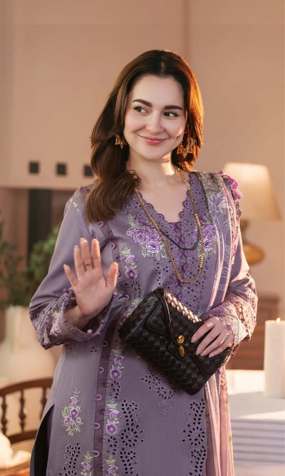 03-Piece Seq Embroidered Chikankari Lawn Dress - Kapra Collection