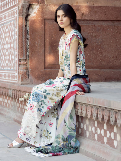 Digital Printed Lawn 03-Piece Dress - Kapra Collection