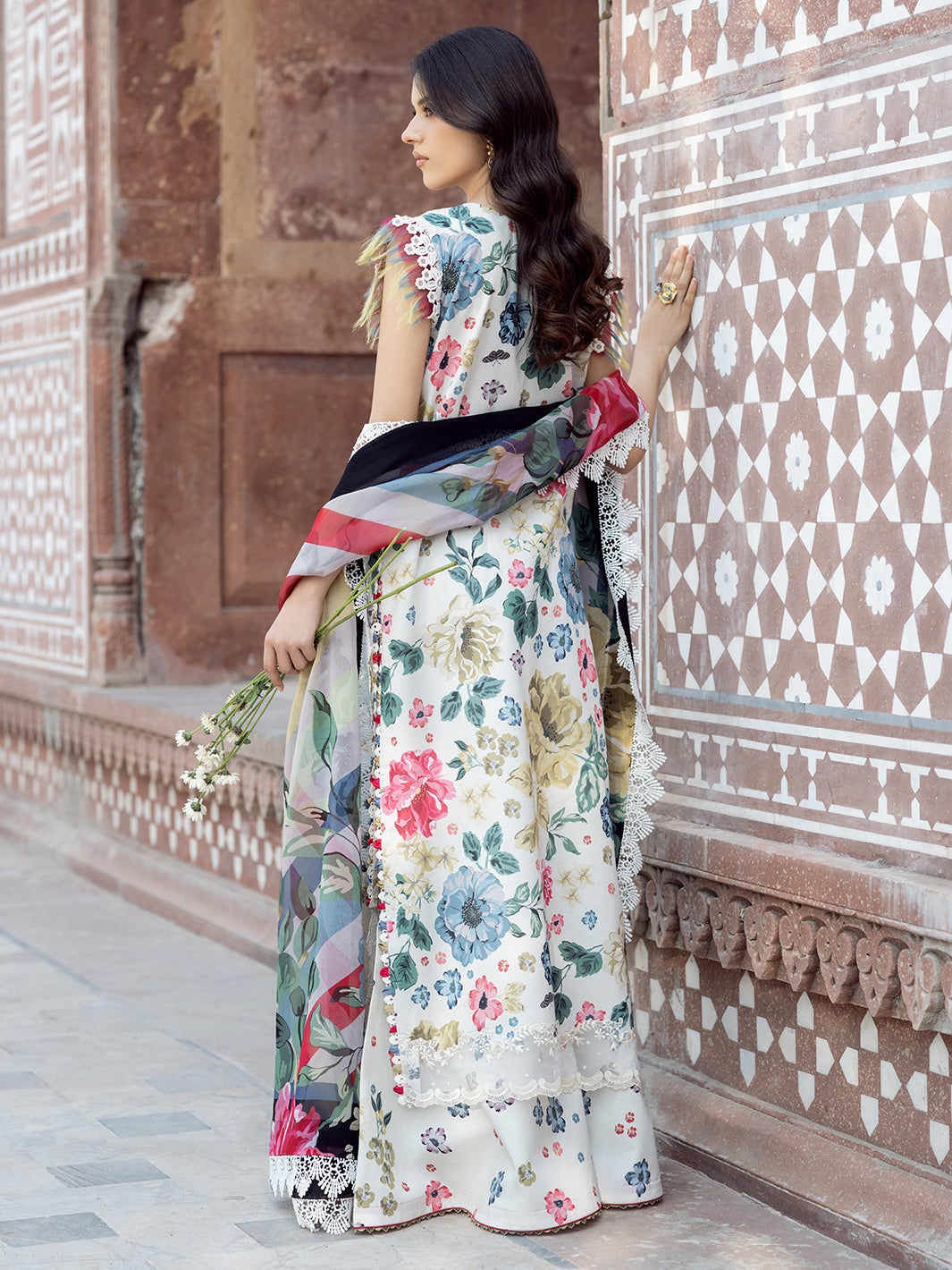 Digital Printed Lawn 03-Piece Dress - Kapra Collection
