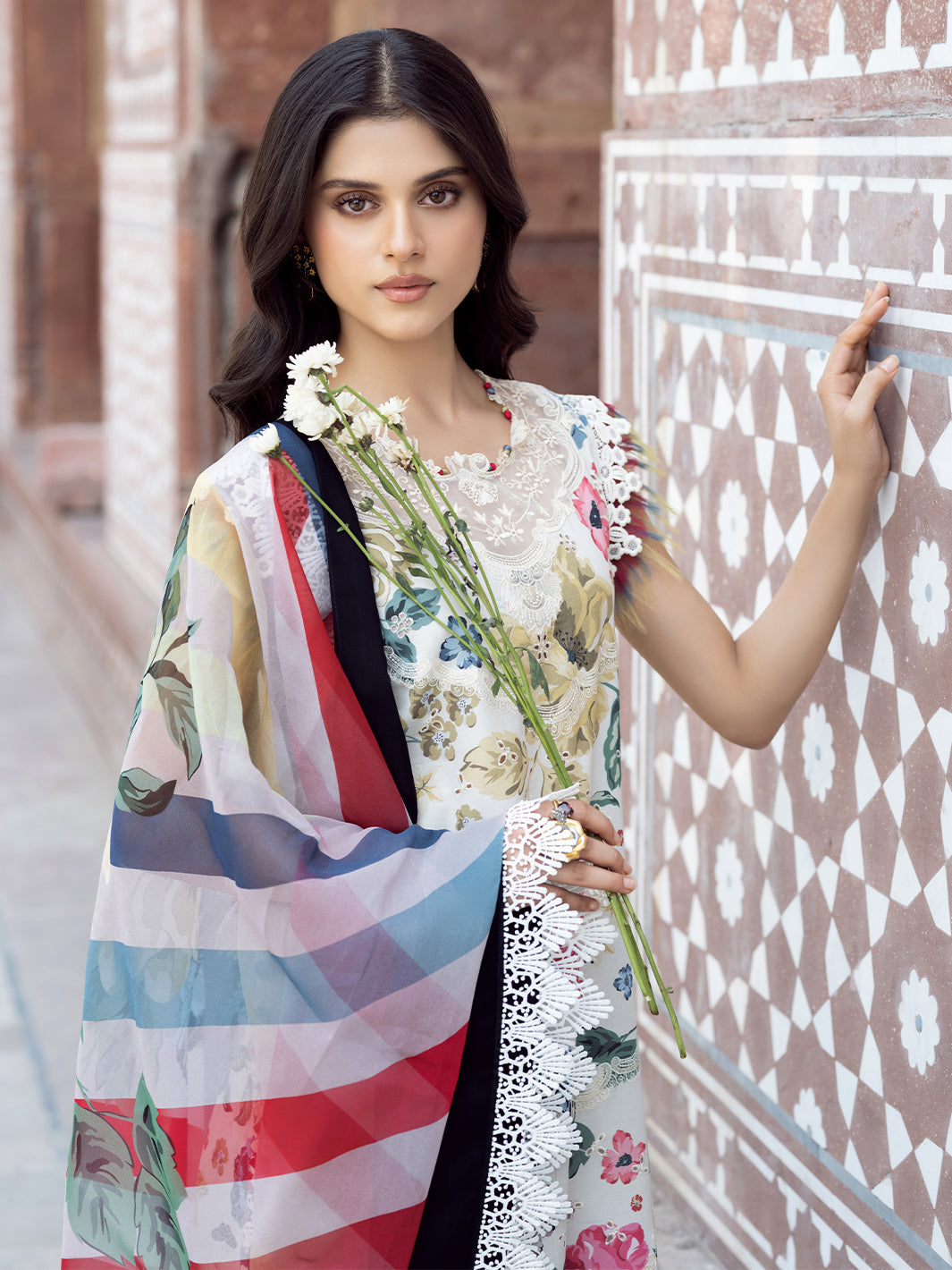 Digital Printed Lawn 03-Piece Dress - Kapra Collection