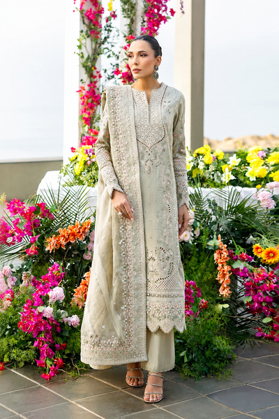 Mehwish – Chikankari Embroidered Cotton 3 Piece Suit | Unstitched