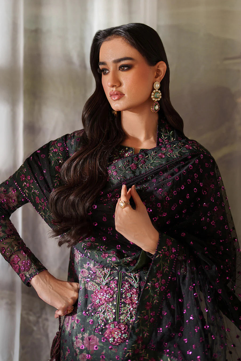 03-Piece Printed Lawn Suit - Unstitched - Kapra Collection