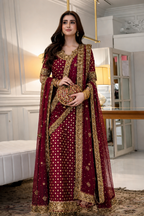 Fareeha – Haris Shakeel Inspired Hand-Embellished Shimmer 3 Piece Suit | Unstitched