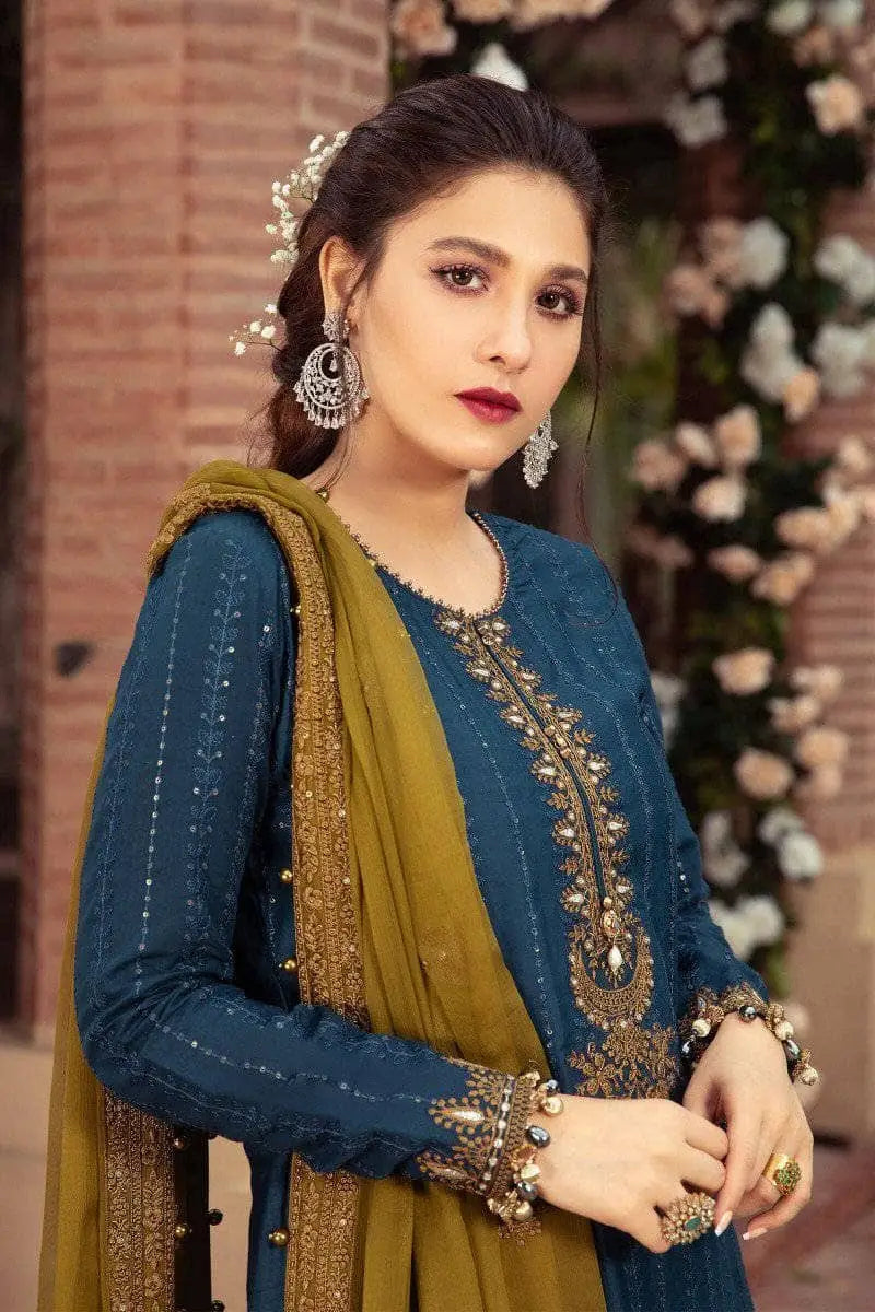 Maria b Chiffon luxury Embroidered Dress