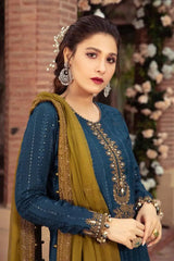 Maria b Chiffon luxury Embroidered Dress