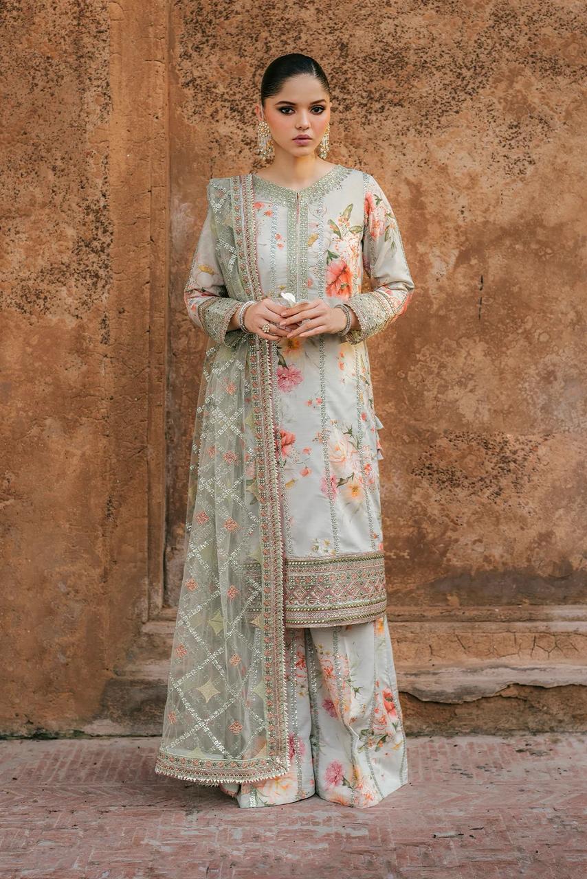 Iznik Lawn luxury Embroidered 3 piece Dres