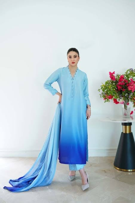 Digital printed Shamoze Silk 2 Tone