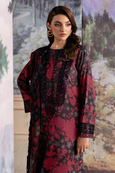 Ramsha Black Lawn 3piece Dress - Kapra Collection