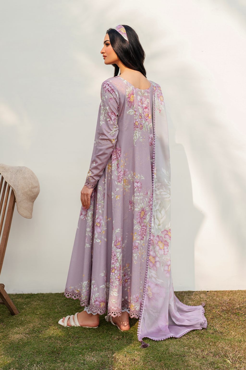 Purple Lawn 3Piece Digital Printed Unstitched Dress