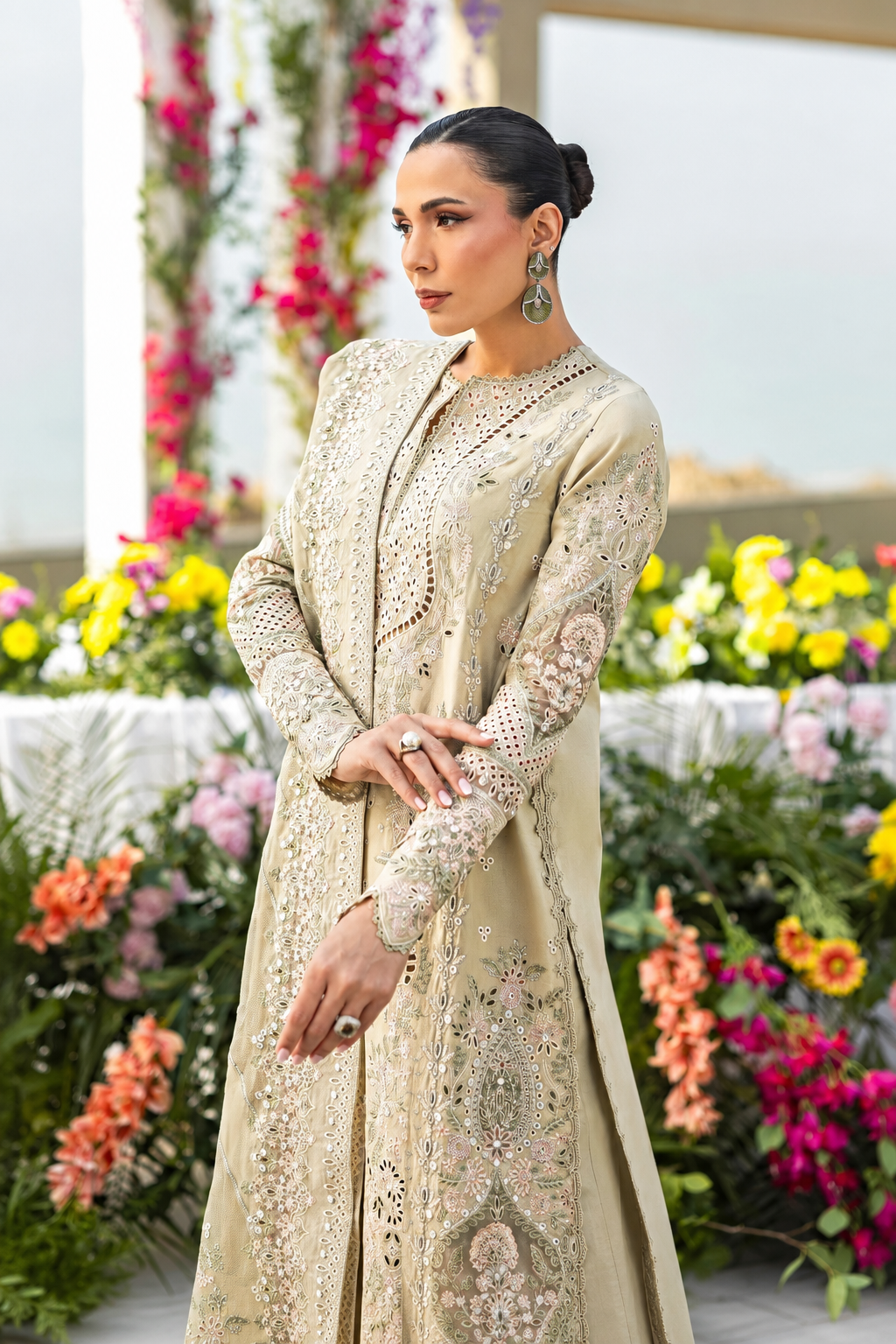 Mehwish – Chikankari Embroidered Cotton 3 Piece Suit | Unstitched