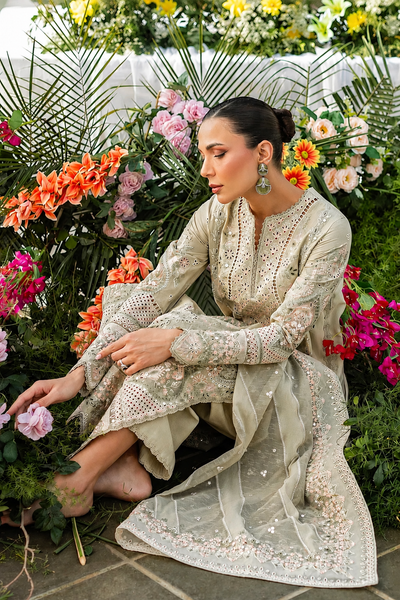 Mehwish – Chikankari Embroidered Cotton 3 Piece Suit | Unstitched