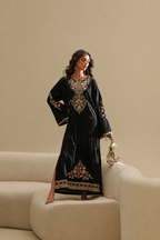 Mahjabeen – Ethnic Inspired Black Shamoze Silk Suit