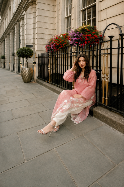 Samaira – Sania Maskatiya Inspired Blush Silk Suit