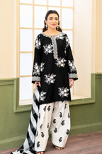 Zohra – Noir Ivory Embroidered Lawn Suit