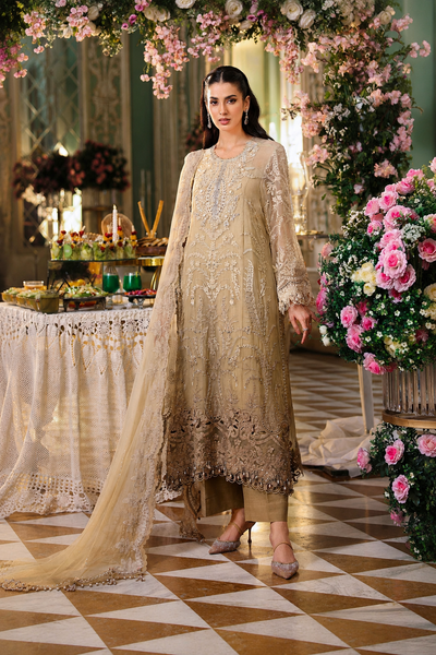 Sabeen – Maria.B Inspired Embroidered Chiffon 3 Piece Suit | Unstitched