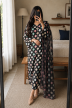 Rania – Midnight Confetti Shamoze Silk Suit