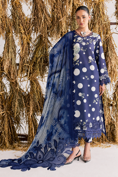 Zarmeen – Midnight Bloom Embroidered Lawn Suit