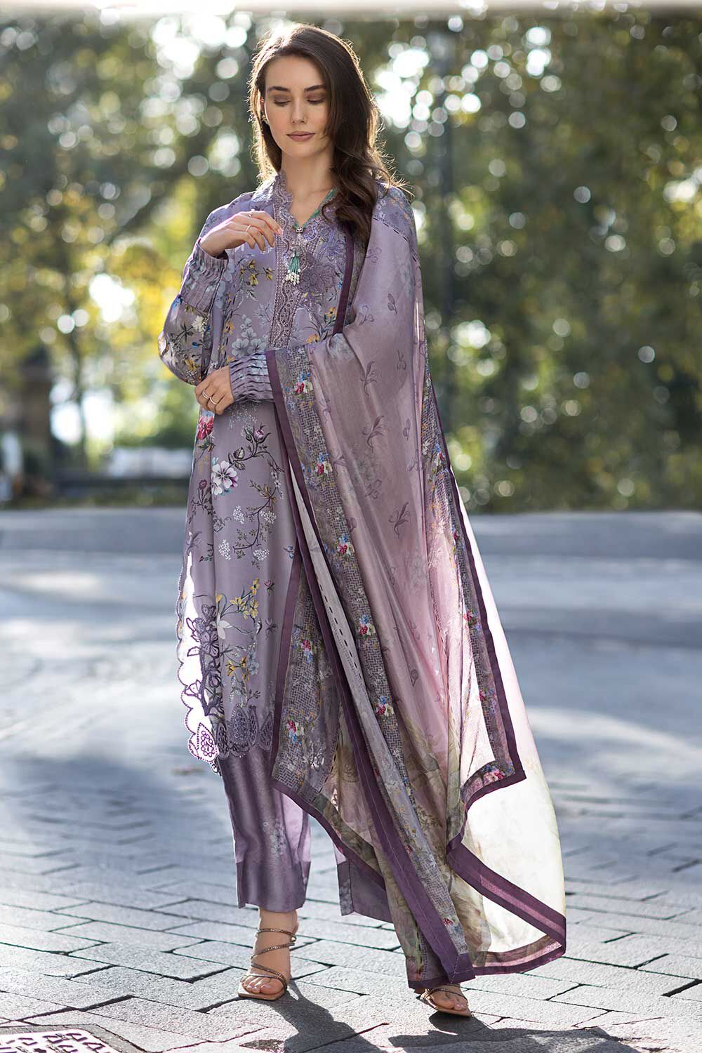 Lawn 3 piece unstitched digital printed suit - Kapra Collection