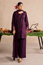 Hareem – Thread & Sequin Embroidered Cotton 3 Piece Suit | Unstitched