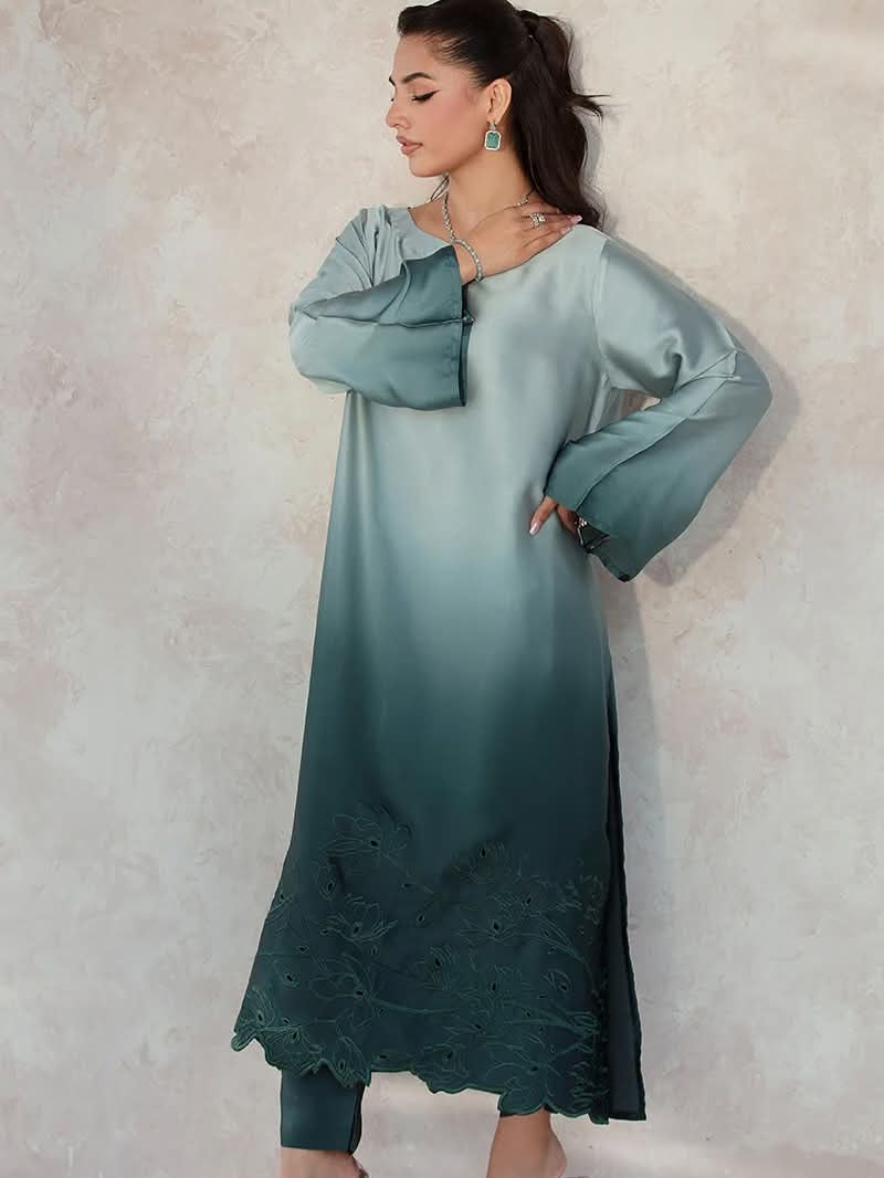 Digital printed Shamoze Silk 2 Tone