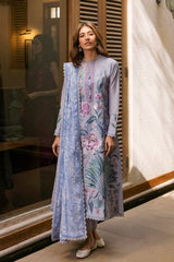 Luxury embroidered grey lawn collection unstitche - Kapra Collection