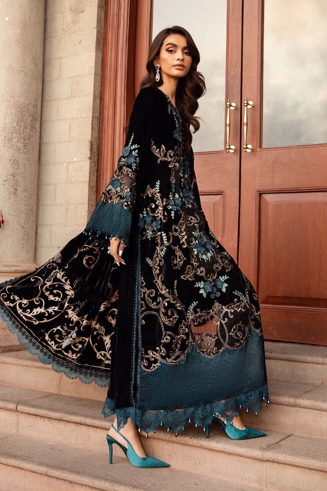 Lawn m print unstitched replica dres - Kapra collection - Kapra Collection