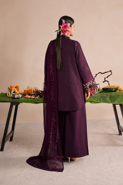 Hareem – Thread & Sequin Embroidered Cotton 3 Piece Suit | Unstitched