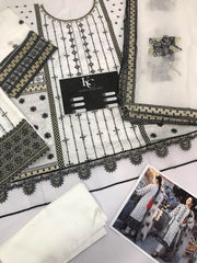 Luxury embroidered lawn summer  collection replica unstitched - Kapra Collection