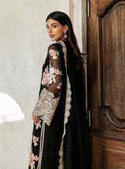 Zc black Luxury unstitched dress