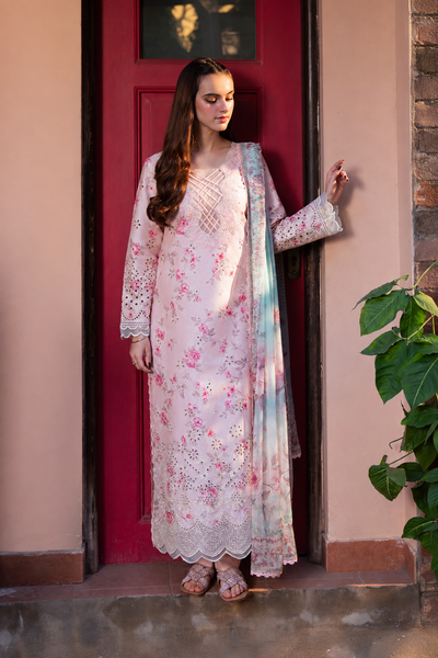 Nafeesa – Blush Chikankari Embroidered Lawn Suit