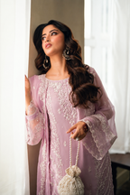 Afsheen – Blush Embroidered Chiffon Suit