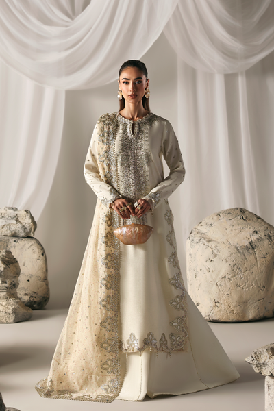 Elegant Unstitched Lawn Suit with Embroidered Foilwork and Digital Printed Dupatta