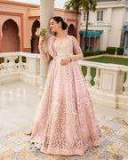 03-Piece Heavy Embroidered Net Maxi | Unstitched