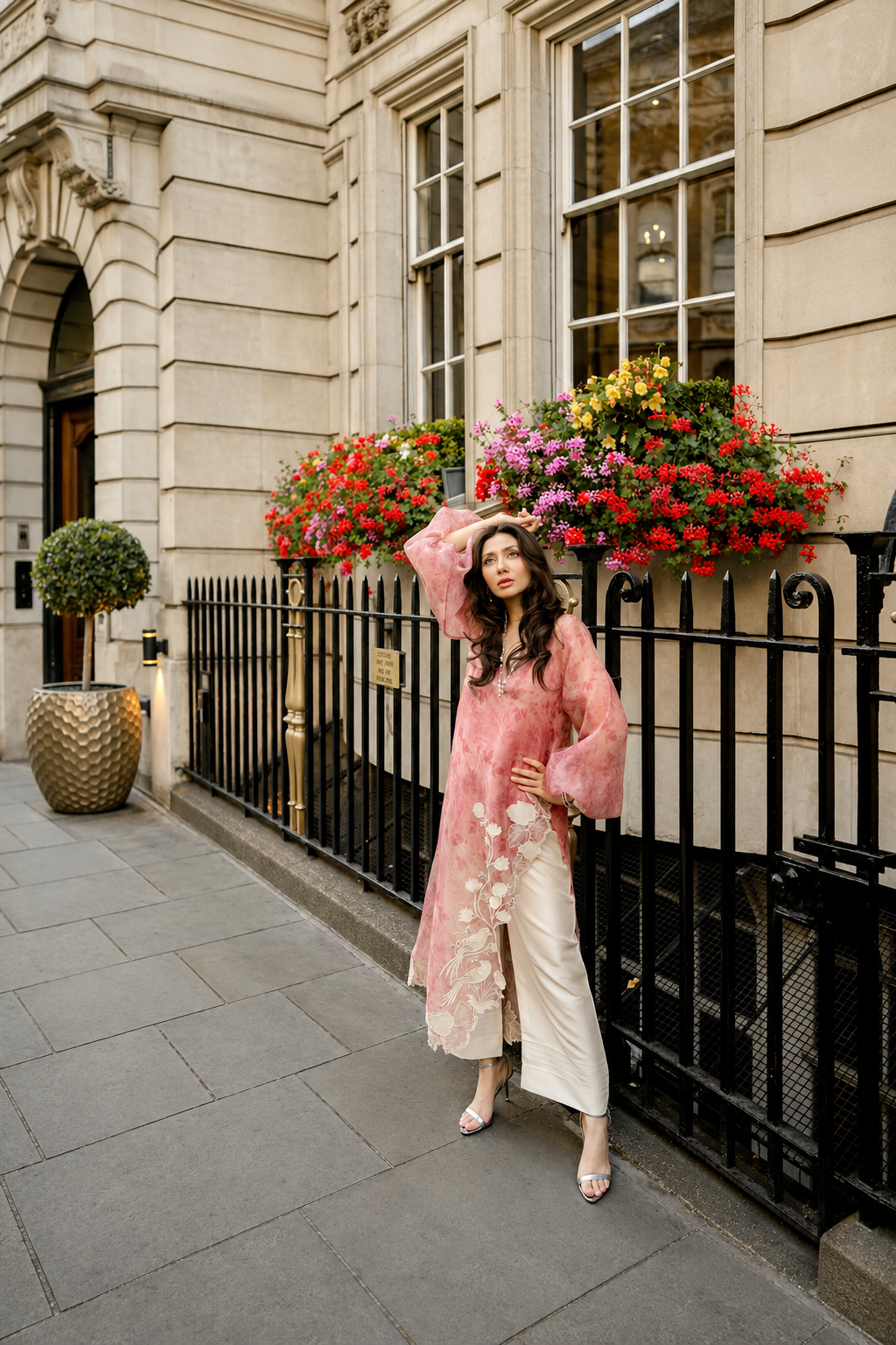 Samaira – Sania Maskatiya Inspired Blush Silk Suit