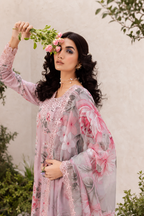Dania – Iznik Inspired Chikankari Lawn & Chiffon 3 Piece Suit | Unstitched