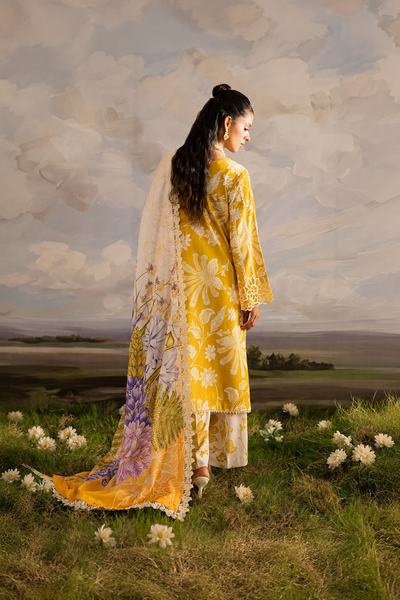 Arooj – Mahnur Inspired Mustard Lawn Suit