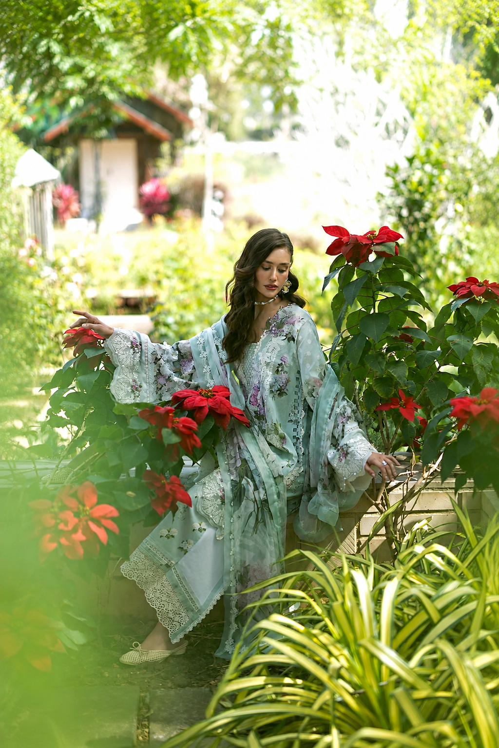 Aiza – Elaaf Inspired Mint Lawn Suit