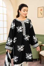 Zohra – Noir Ivory Embroidered Lawn Suit