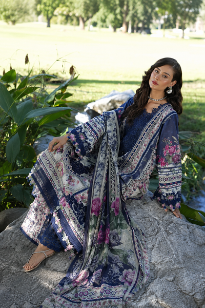 Narmeen – Elaaf Inspired Navy Lawn Suit