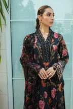 03-Piece Printed Lawn Suit | Unstitched - Kapra Collection
