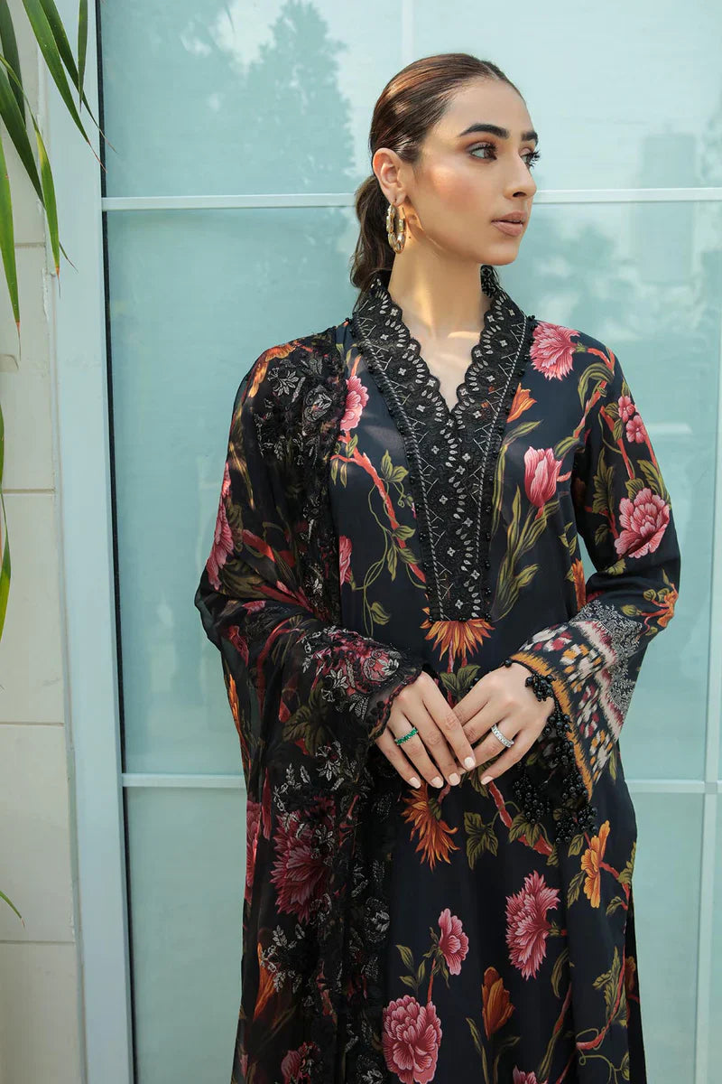 03-Piece Printed Lawn Suit | Unstitched - Kapra Collection